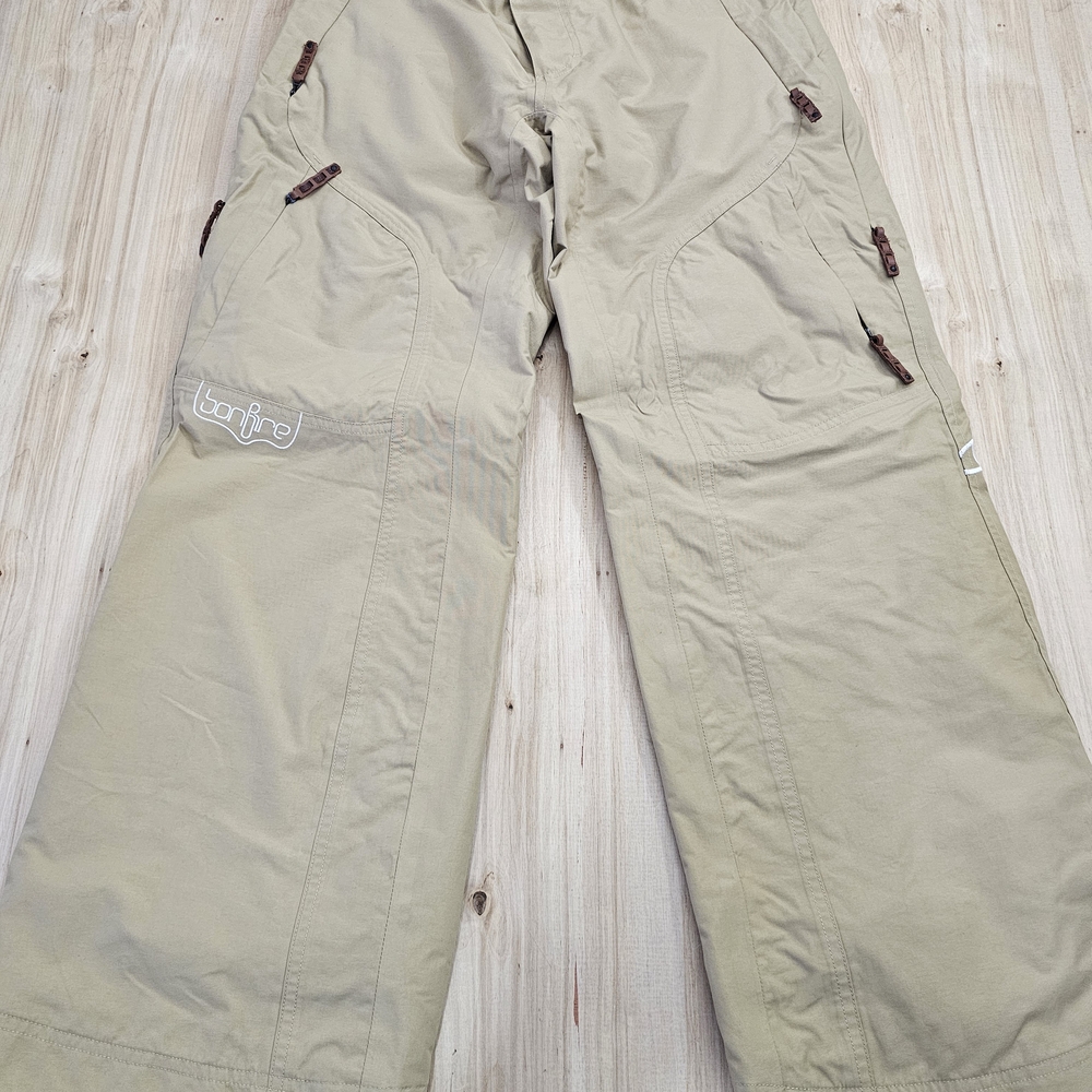 Bonfire Mens S Light Tan Snowboard Ski  Pants Multipocket 30x28 Nwot